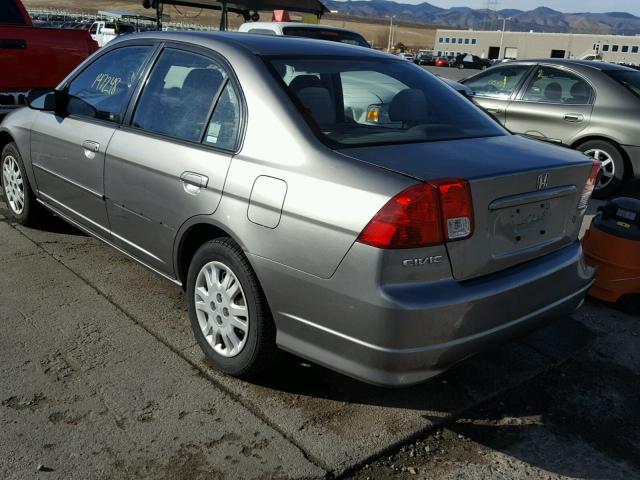 JHMES16585S004624 - 2005 HONDA CIVIC LX SILVER photo 3