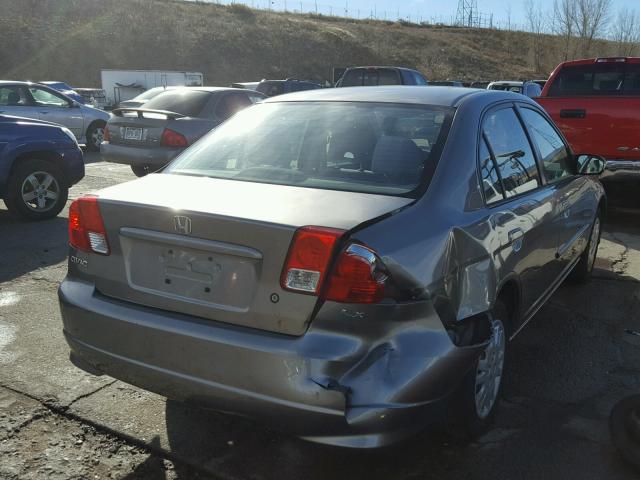 JHMES16585S004624 - 2005 HONDA CIVIC LX SILVER photo 4