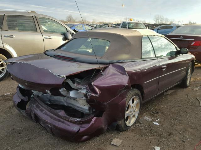 3C3EL55HXXT610787 - 1999 CHRYSLER SEBRING JX PURPLE photo 4