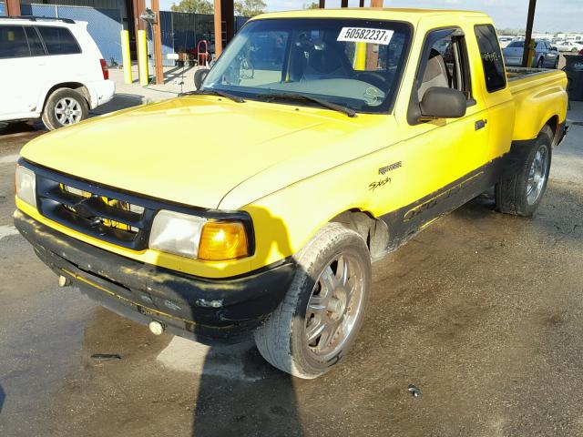 1FTCR15X5SPA72174 - 1995 FORD RANGER SUP YELLOW photo 2