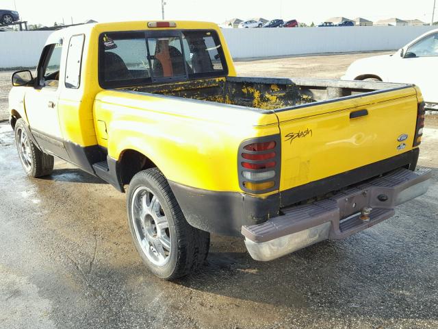1FTCR15X5SPA72174 - 1995 FORD RANGER SUP YELLOW photo 3