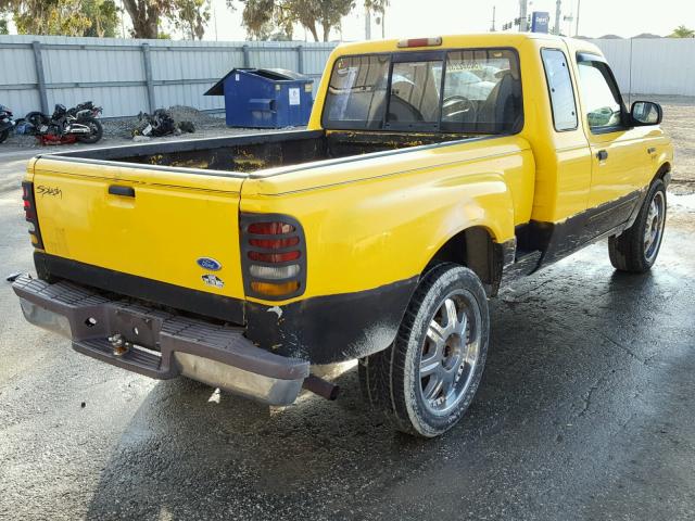 1FTCR15X5SPA72174 - 1995 FORD RANGER SUP YELLOW photo 4
