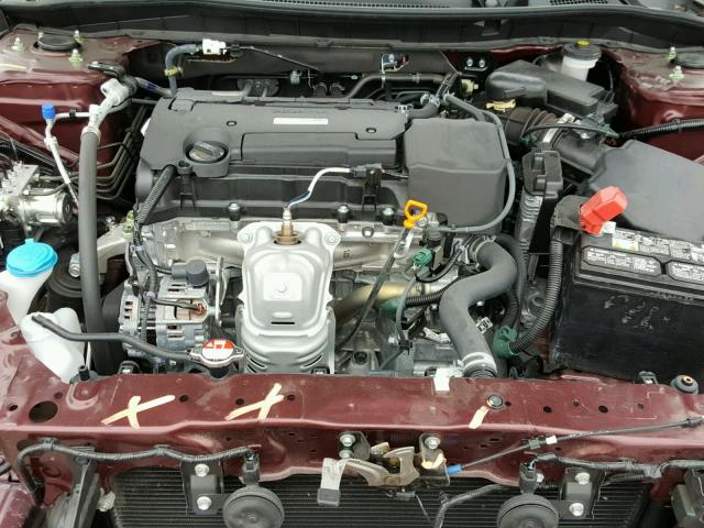 1HGCR2F38HA100015 - 2017 HONDA ACCORD LX MAROON photo 7