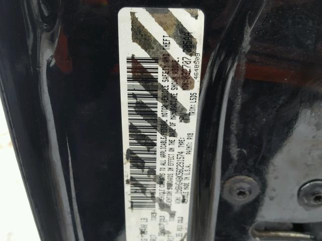 1J8HG48K56C291574 - 2006 JEEP COMMANDER შავი ფოტო 10