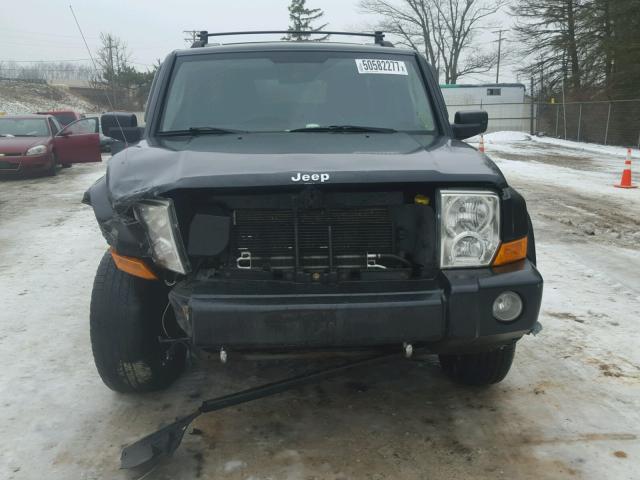 1J8HG48K56C291574 - 2006 JEEP COMMANDER შავი ფოტო 9