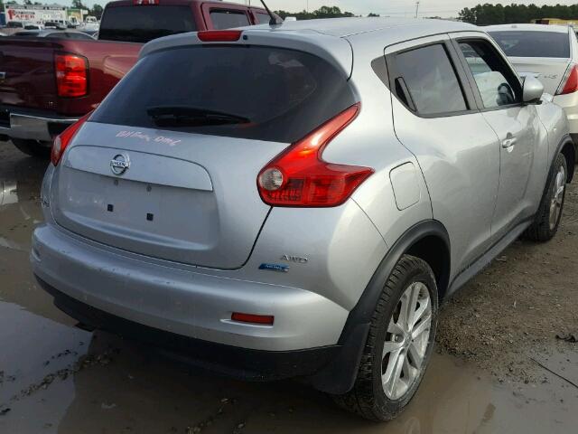 JN8AF5MV3DT214401 - 2013 NISSAN JUKE S SILVER photo 4