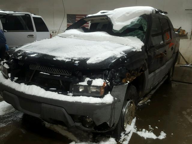 3GNEK13T02G113092 - 2002 CHEVROLET AVALANCHE BLACK photo 2