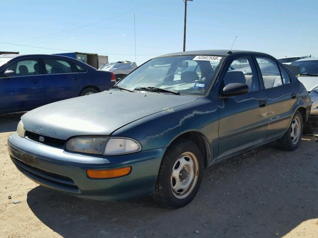 1Y1SK5260TZ031018 - 1996 GEO PRIZM BASE მწვანე ფოტო 2