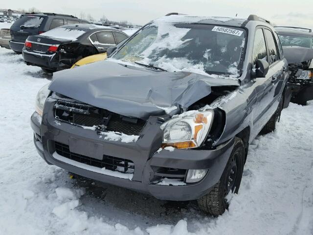 KNDJF722877438681 - 2007 KIA SPORTAGE L GRAY photo 2