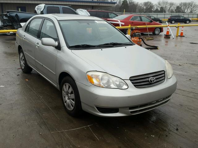 2T1BR38E83C153350 - 2003 TOYOTA COROLLA CE SILVER photo 1