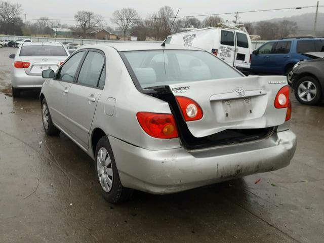 2T1BR38E83C153350 - 2003 TOYOTA COROLLA CE SILVER photo 3