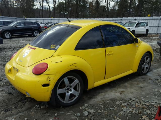 3VWCD21C02M448211 - 2002 VOLKSWAGEN NEW BEETLE YELLOW photo 4