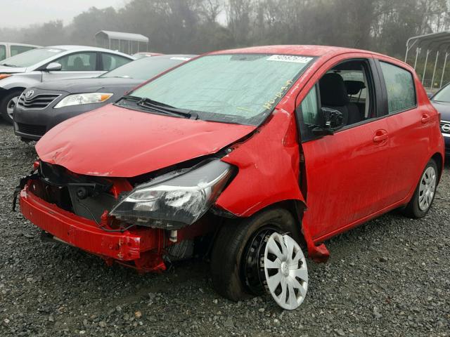 VNKKTUD33FA028784 - 2015 TOYOTA YARIS RED photo 2