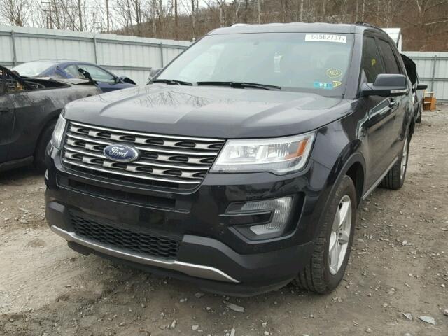 1FM5K8D87GGB40588 - 2016 FORD EXPLORER X BLACK photo 2