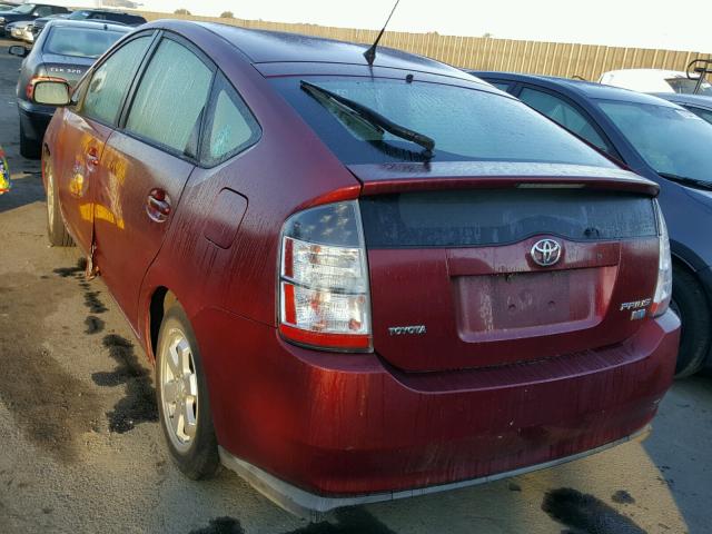 JTDKB20U540093363 - 2004 TOYOTA PRIUS RED photo 3