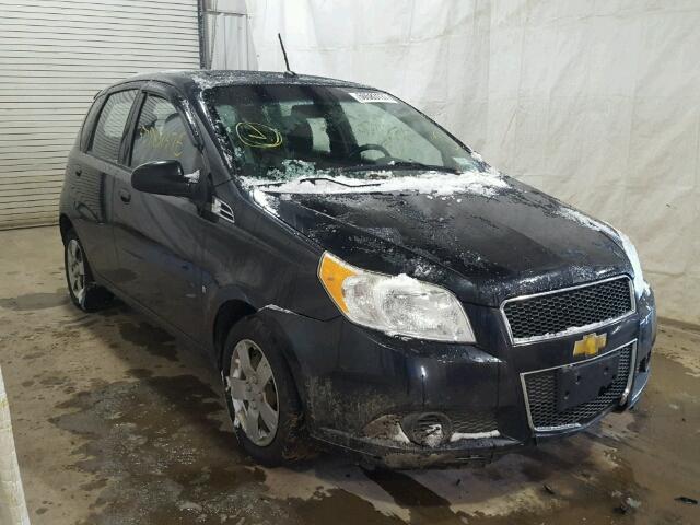 KL1TD66E89B370614 - 2009 CHEVROLET AVEO LS BLACK photo 1