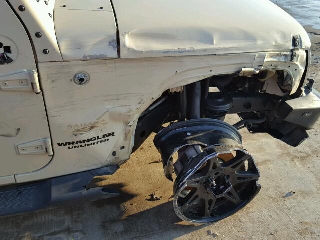 1J4BA5H1XBL618700 - 2011 JEEP WRANGLER U CREAM photo 9