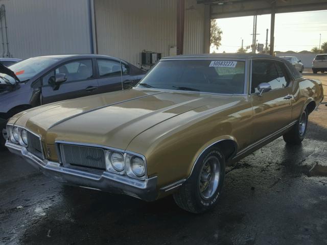 342570Z107758 - 1970 OLDSMOBILE CUTLASS BEIGE photo 2