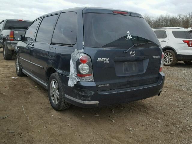 JM3LW28A440520705 - 2004 MAZDA MPV WAGON CHARCOAL photo 3