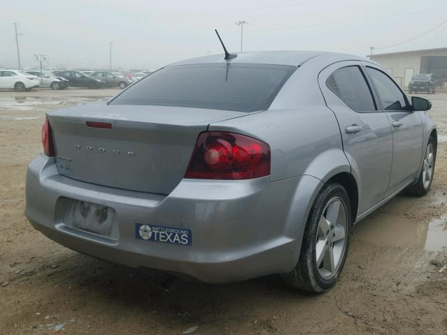 1C3CDZAB3DN657636 - 2013 DODGE AVENGER SE GRAY photo 4