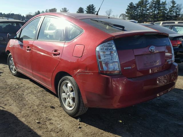 JTDKB20U877683536 - 2007 TOYOTA PRIUS RED photo 3