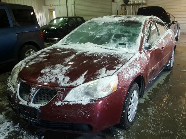 1G2ZF57B684265573 - 2008 PONTIAC G6 VALUE L BURGUNDY photo 2