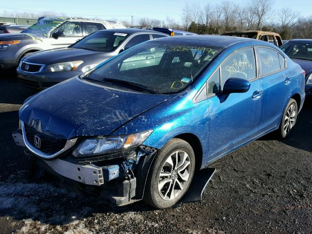 2HGFB2F83EH537026 - 2014 HONDA CIVIC EX 蓝色 照片 2