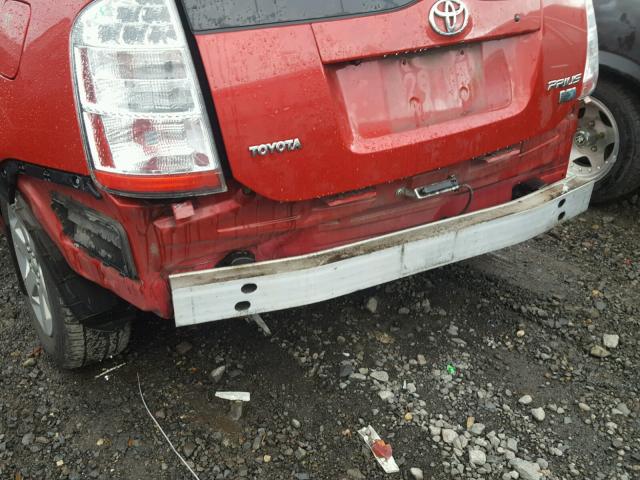 JTDKB20U373264632 - 2007 TOYOTA PRIUS RED photo 9