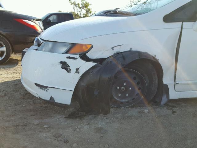 1HGFA16898L076418 - 2008 HONDA CIVIC EX თეთრი ფოტო 9