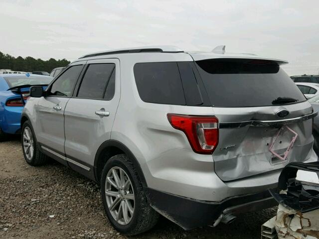 1FM5K7F85HGC06855 - 2017 FORD EXPLORER L SILVER photo 3