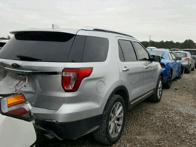 1FM5K7F85HGC06855 - 2017 FORD EXPLORER L SILVER photo 4