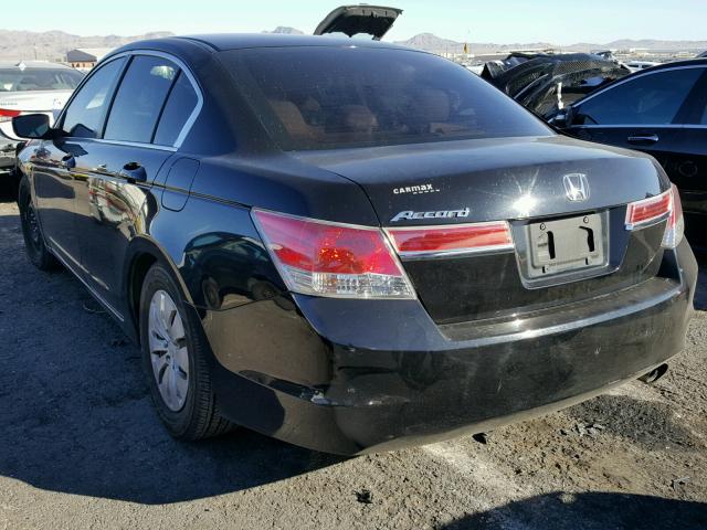 1HGCP2F34BA028694 - 2011 HONDA ACCORD LX BLACK photo 3