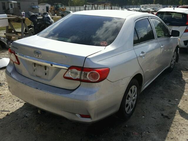 JTDBU4EE0DJ115691 - 2013 TOYOTA COROLLA BA SILVER photo 4