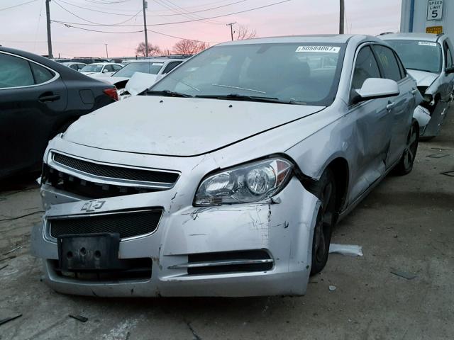 1G1ZC5EB5AF196627 - 2010 CHEVROLET MALIBU 1LT SILVER photo 2