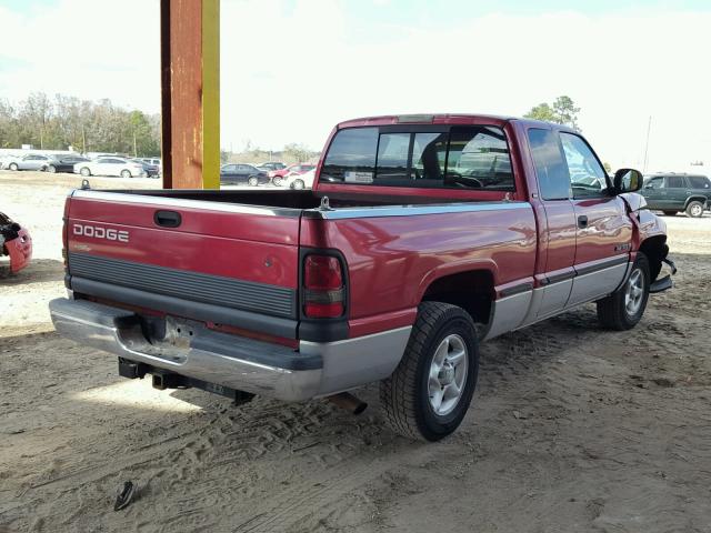 1B7HC13Z6XJ597640 - 1999 DODGE RAM 1500 Q MAROON photo 4