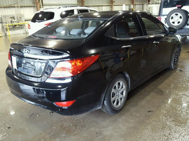 KMHCT4AE9CU061801 - 2012 HYUNDAI ACCENT GLS BLACK photo 4