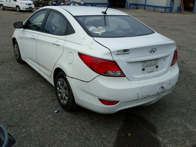 KMHCT4AE8FU797536 - 2015 HYUNDAI ACCENT GLS WHITE photo 3