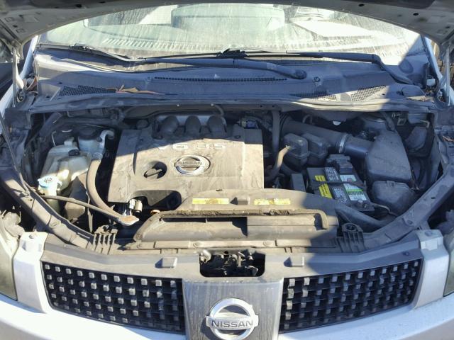 5N1BV28U66N115187 - 2006 NISSAN QUEST S SILVER photo 7