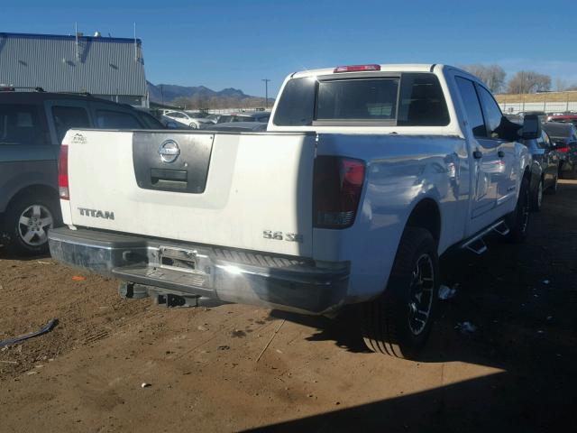 1N6AA07F98N350122 - 2008 NISSAN TITAN XE WHITE photo 4