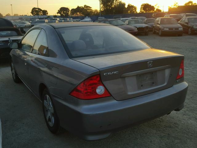 1HGEM22955L003338 - 2005 HONDA CIVIC EX GRAY photo 3