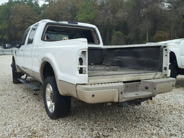 1FTSW21R88EA90397 - 2008 FORD F250 SUPER WHITE photo 3