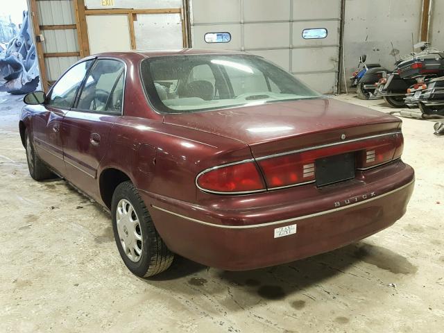 2G4WS52JX21128210 - 2002 BUICK CENTURY CU BURGUNDY photo 3