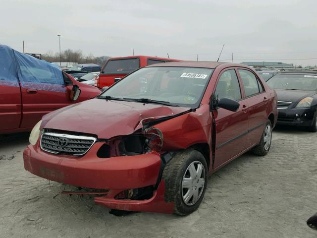 JTDBR32E060069319 - 2006 TOYOTA COROLLA CE RED photo 2