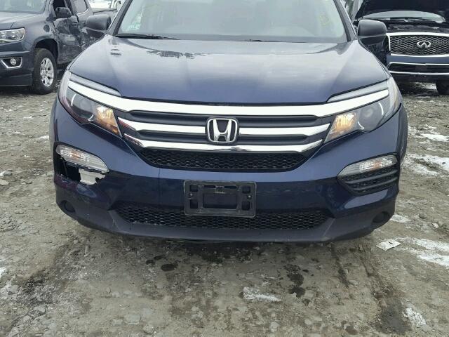 5FNYF6H1XGB112589 - 2016 HONDA PILOT LX BLUE photo 9