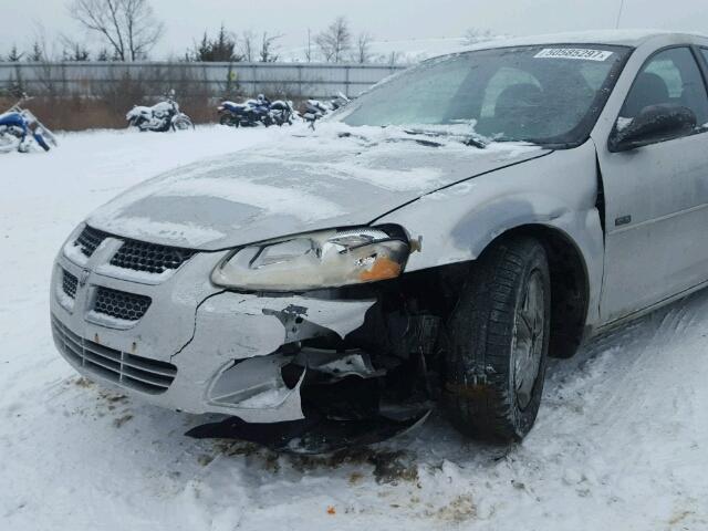 1B3EL46XX5N534823 - 2005 DODGE STRATUS SX SILVER photo 9