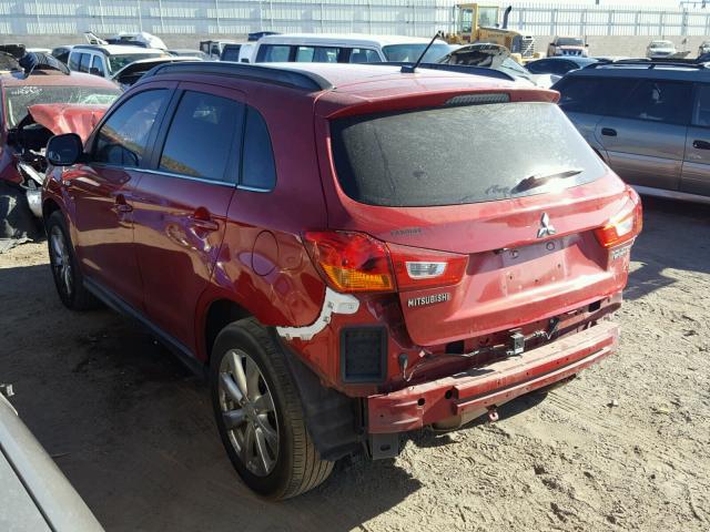 4A4AP4AU1FE005401 - 2015 MITSUBISHI OUTLANDER RED photo 3