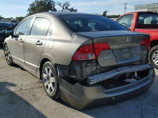 2HGFA16568H515772 - 2008 HONDA CIVIC LX CHARCOAL photo 3