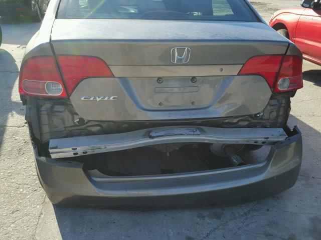 2HGFA16568H515772 - 2008 HONDA CIVIC LX CHARCOAL photo 9