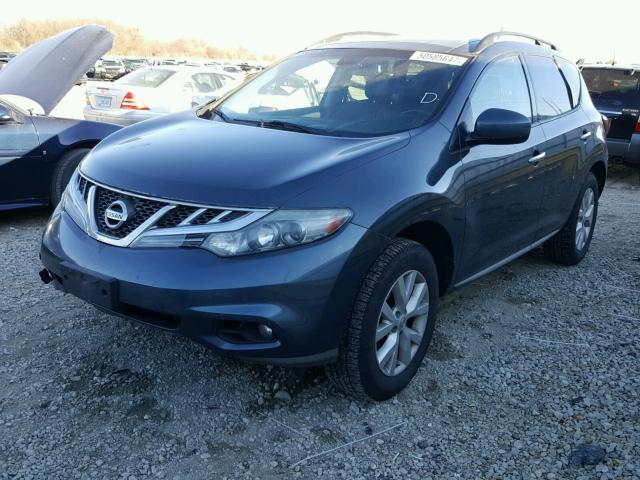 JN8AZ1MW4BW167271 - 2011 NISSAN MURANO S BLUE photo 2