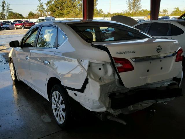 3N1AB7AP0GY334440 - 2016 NISSAN SENTRA S WHITE photo 3